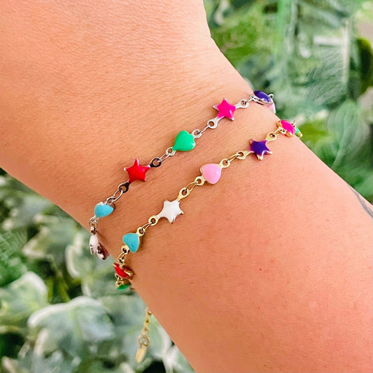 BRACCIALE CUORI STELLE