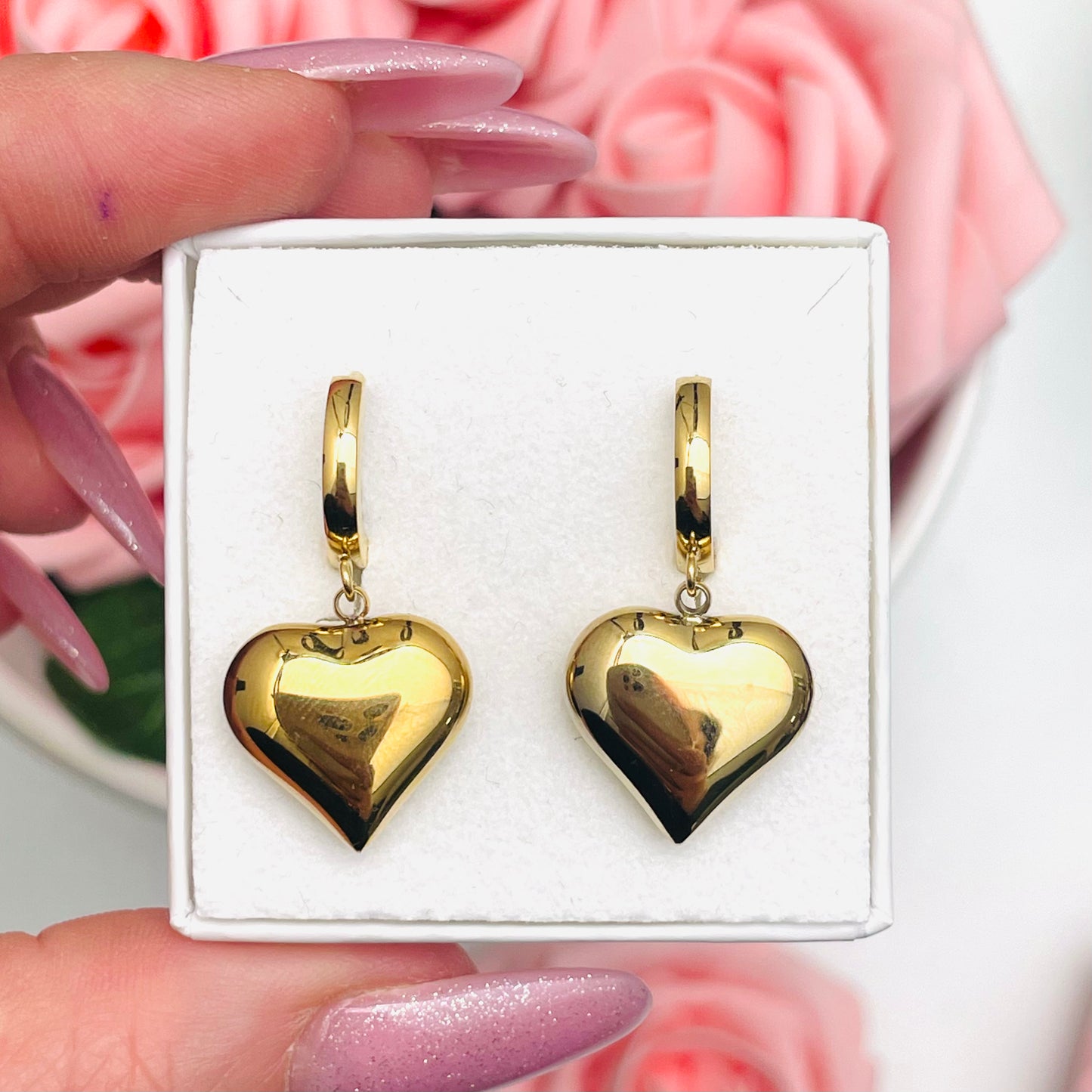 BUBBLE HEART EARRINGS