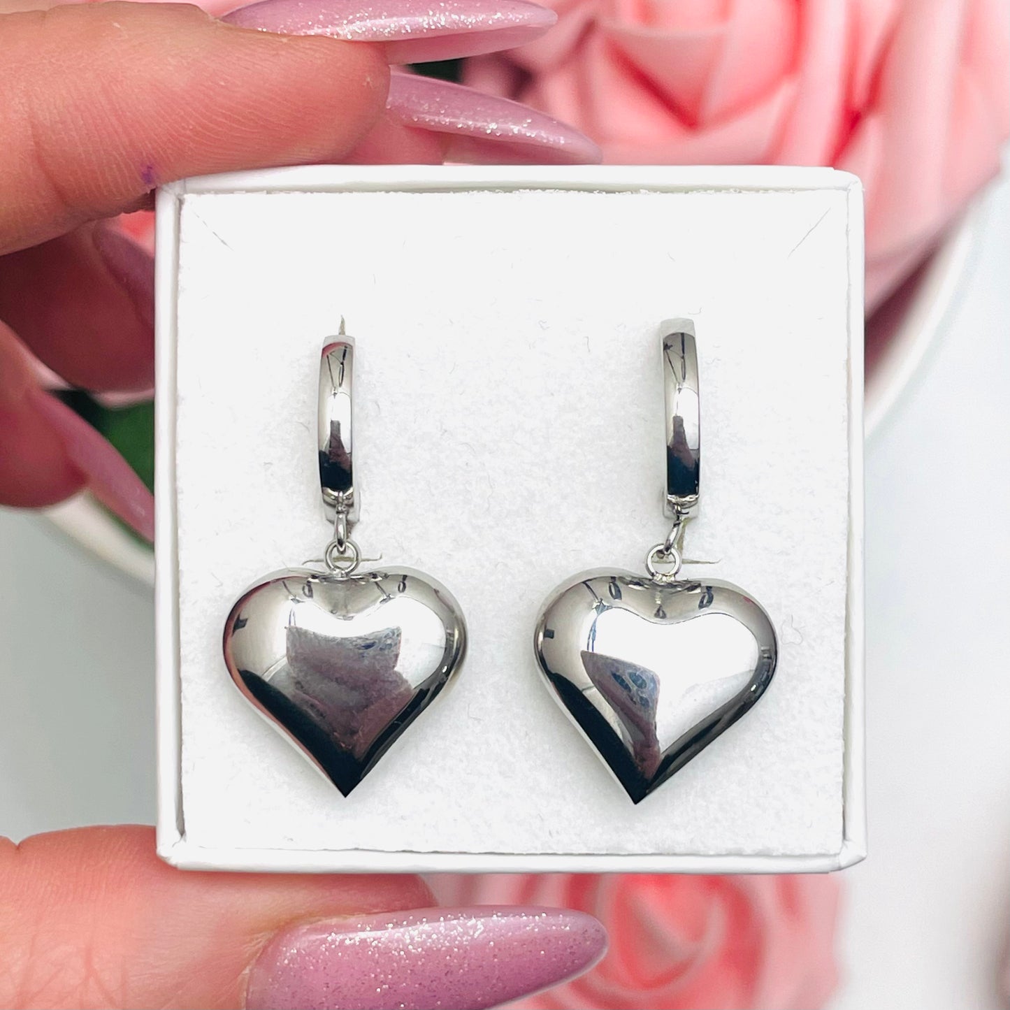 BUBBLE HEART EARRINGS