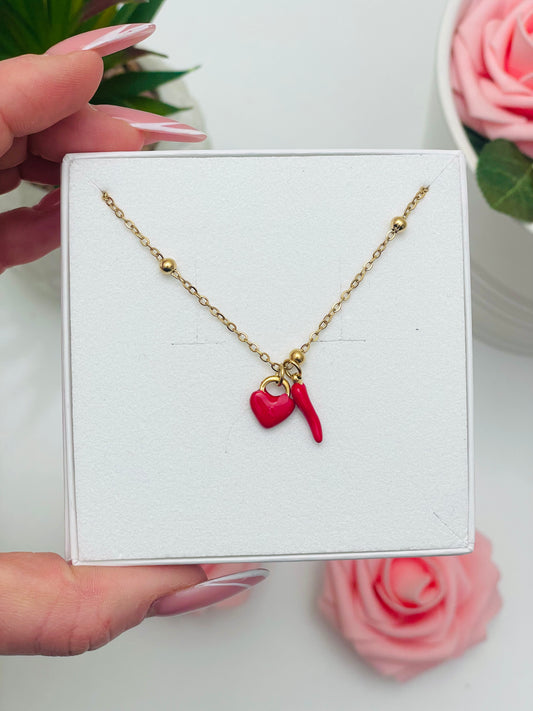 HEART CORNET NECKLACE