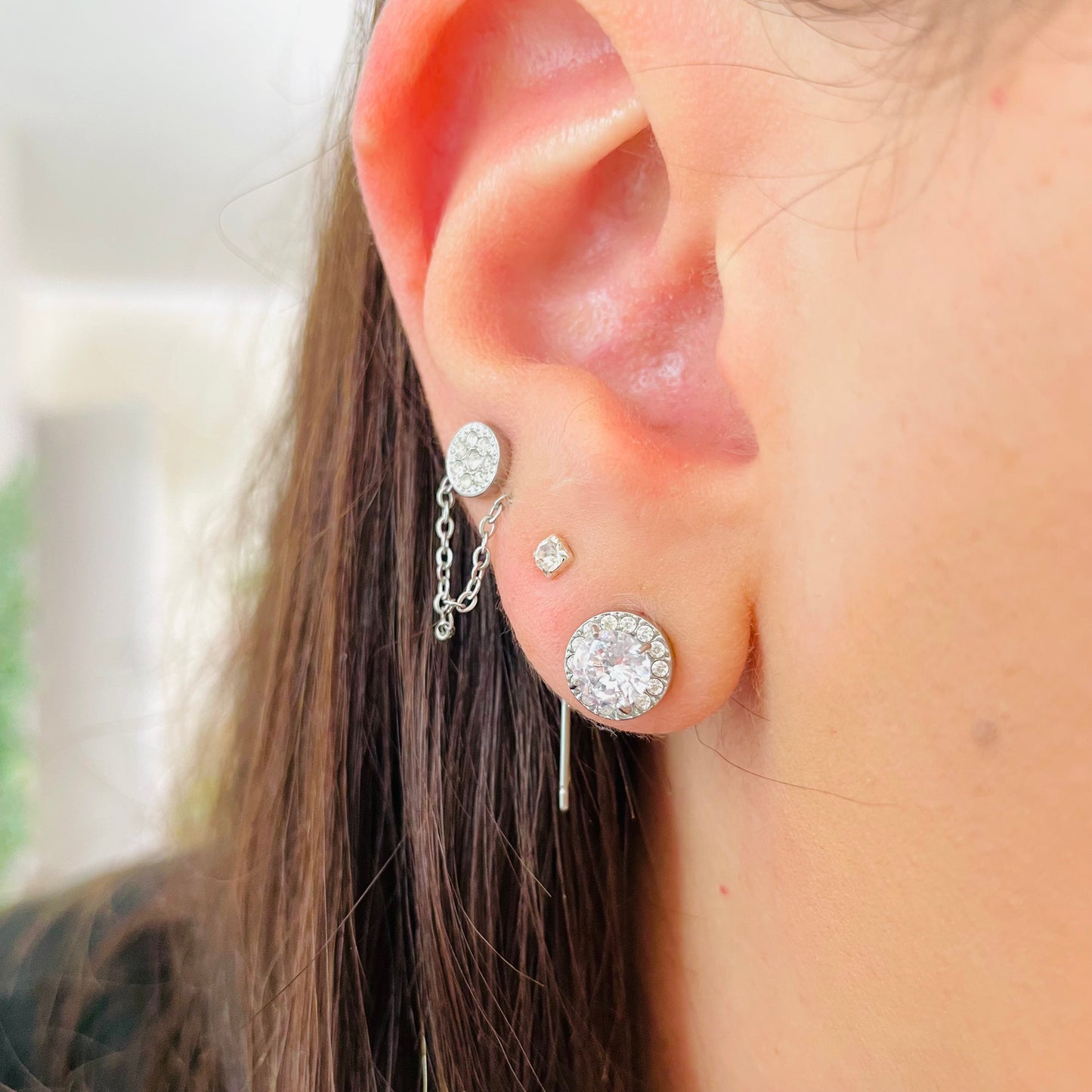 BIG SOLITAIRE EARRINGS