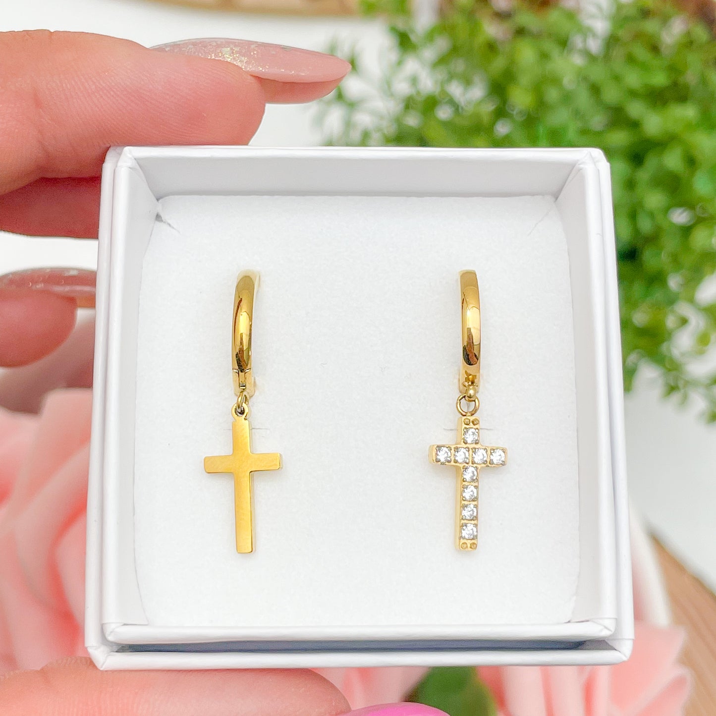 CROSS EARRING SET