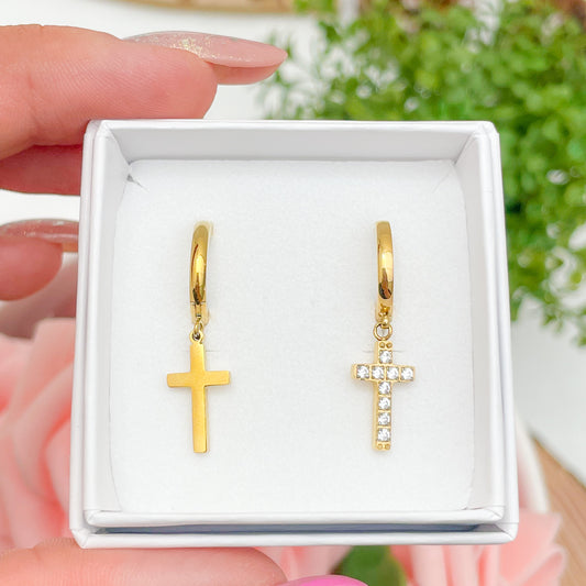 CROSS EARRING SET