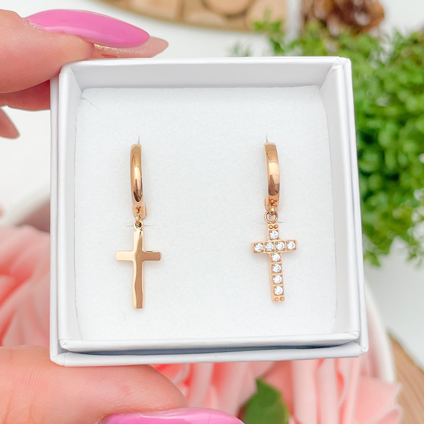 CROSS EARRING SET