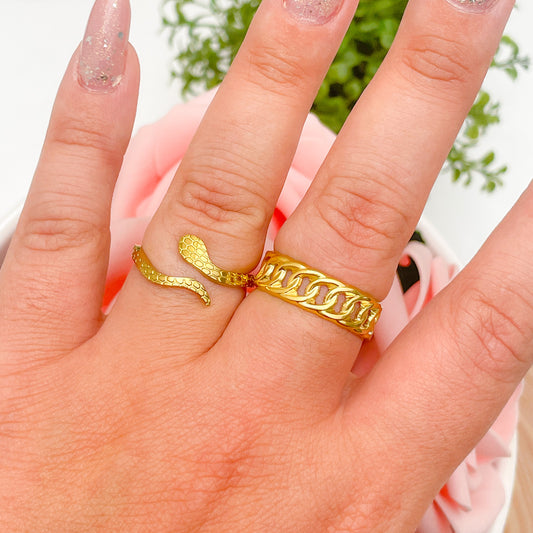 SET OF SNAKE RINGS + GROUMETTE