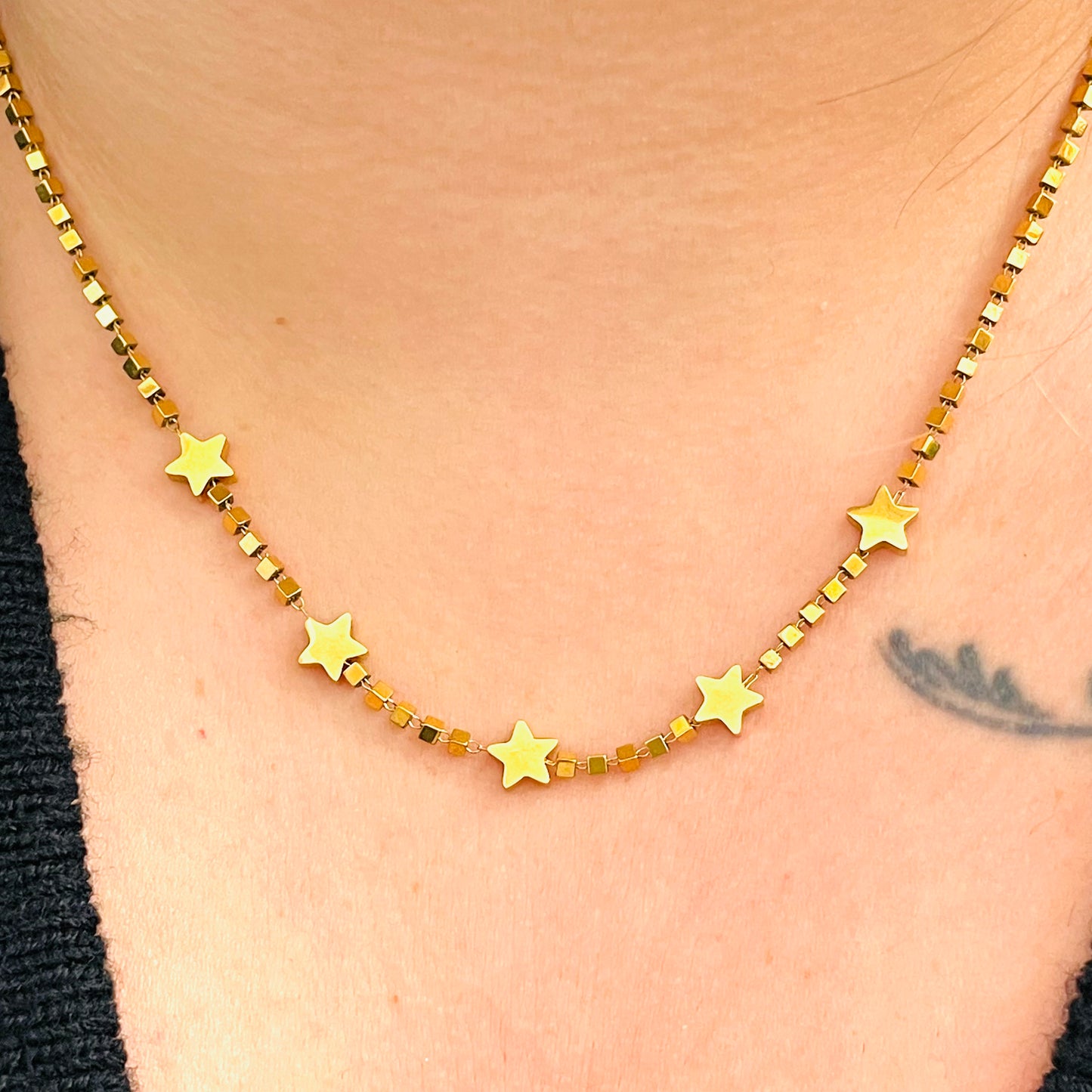 CUBES AND STARS NECKLACE