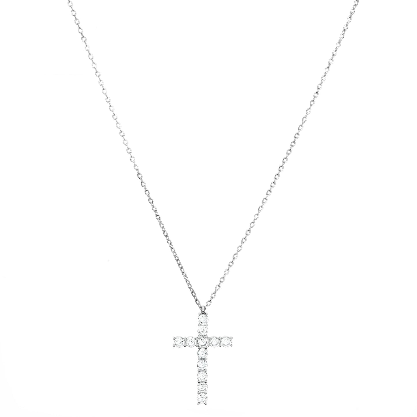 ZIRCONIA CROSS NECKLACE