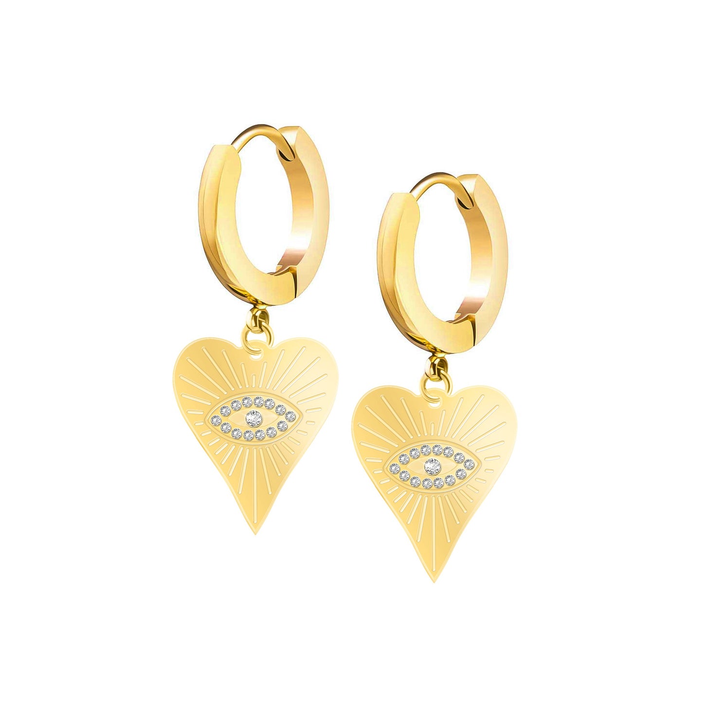 HEART EYE EARRINGS