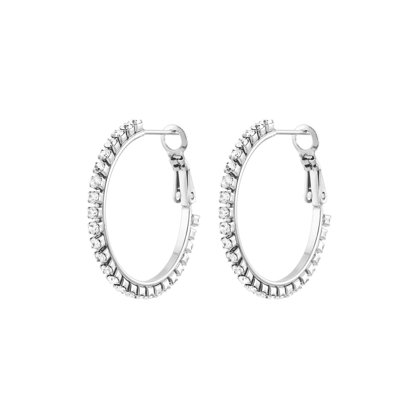 CIRCLE ZIRCONIA EARRINGS