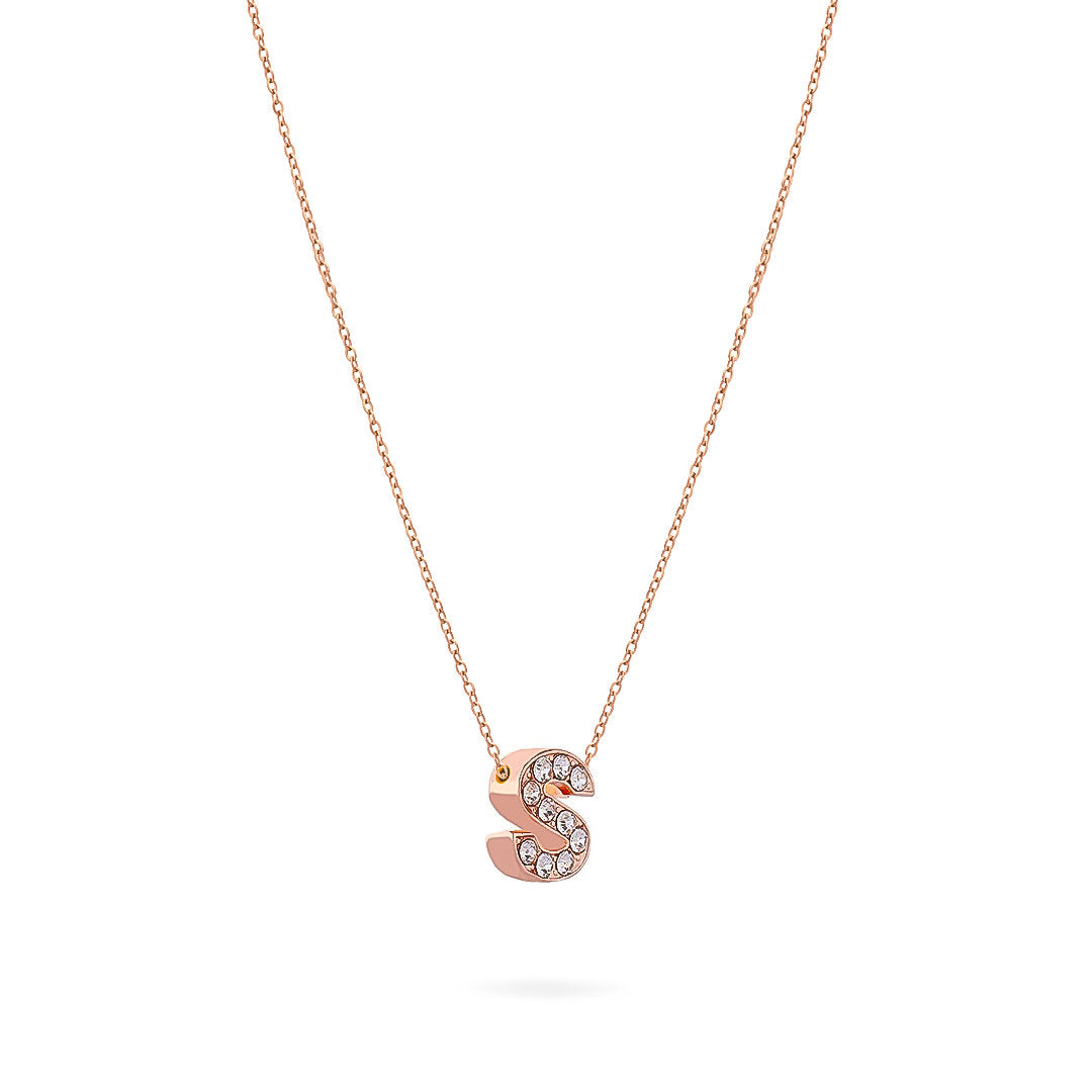 COLLANA LETTERA ROSEGOLD