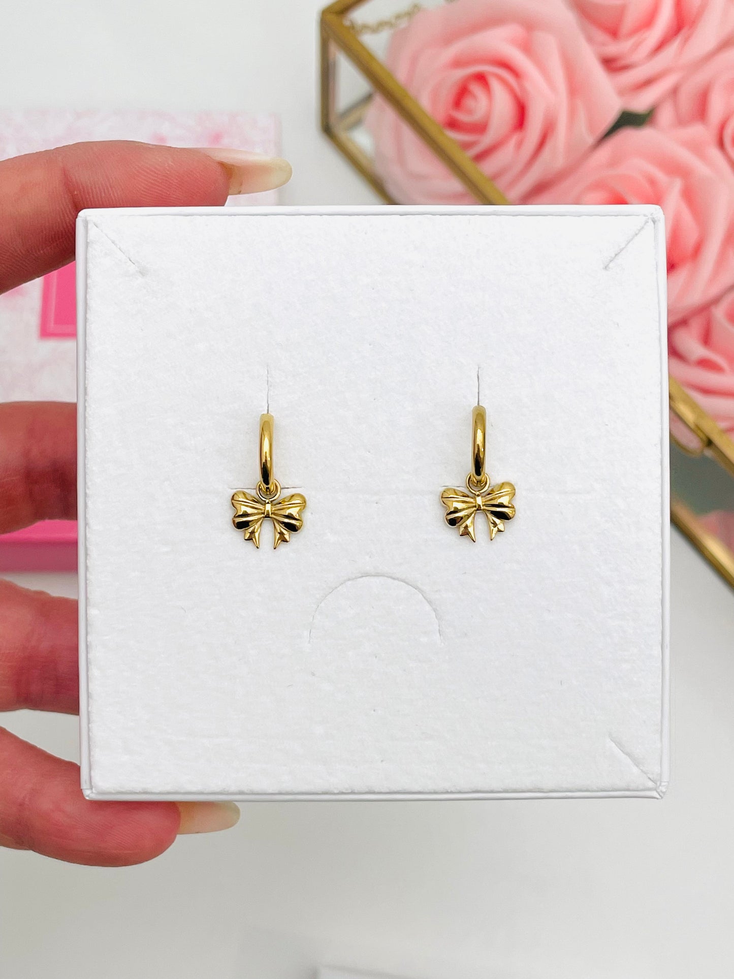 HOOPS BOW EARRINGS