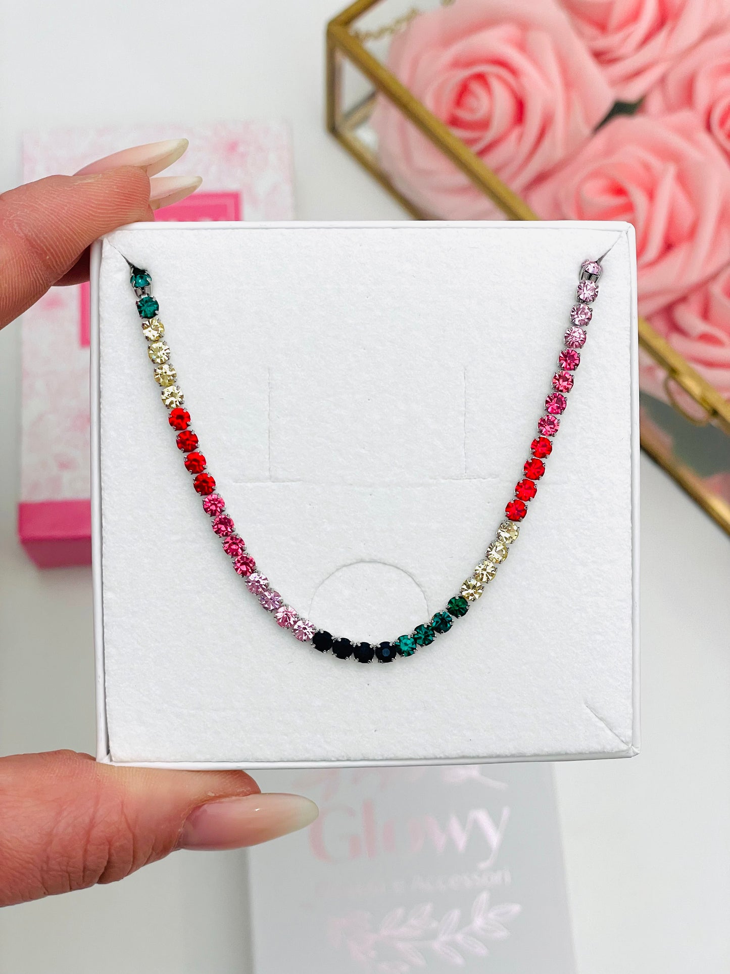 MULTICOLOR TENNIS NECKLACE