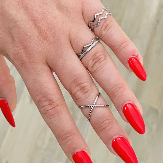 ZIGZAG RING SET